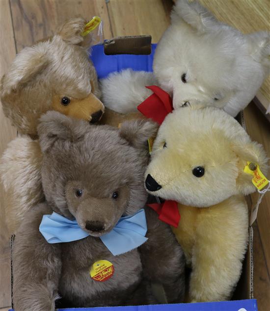Four Steiff modern teddy bears,